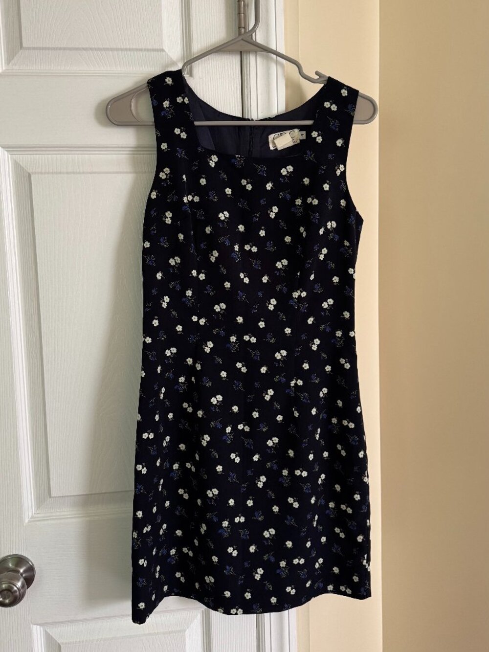 Vintage blue floral mini dress